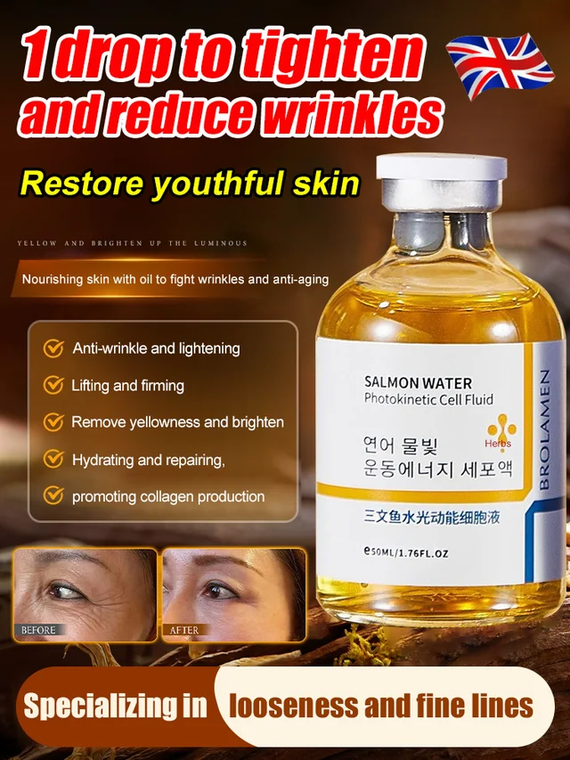 🔥BUY 1 GET 1 FREE🔥🔥Flash Sale⚡ 50K+ SOLD! Salmon Water Light Anti-Wrinkle Essence